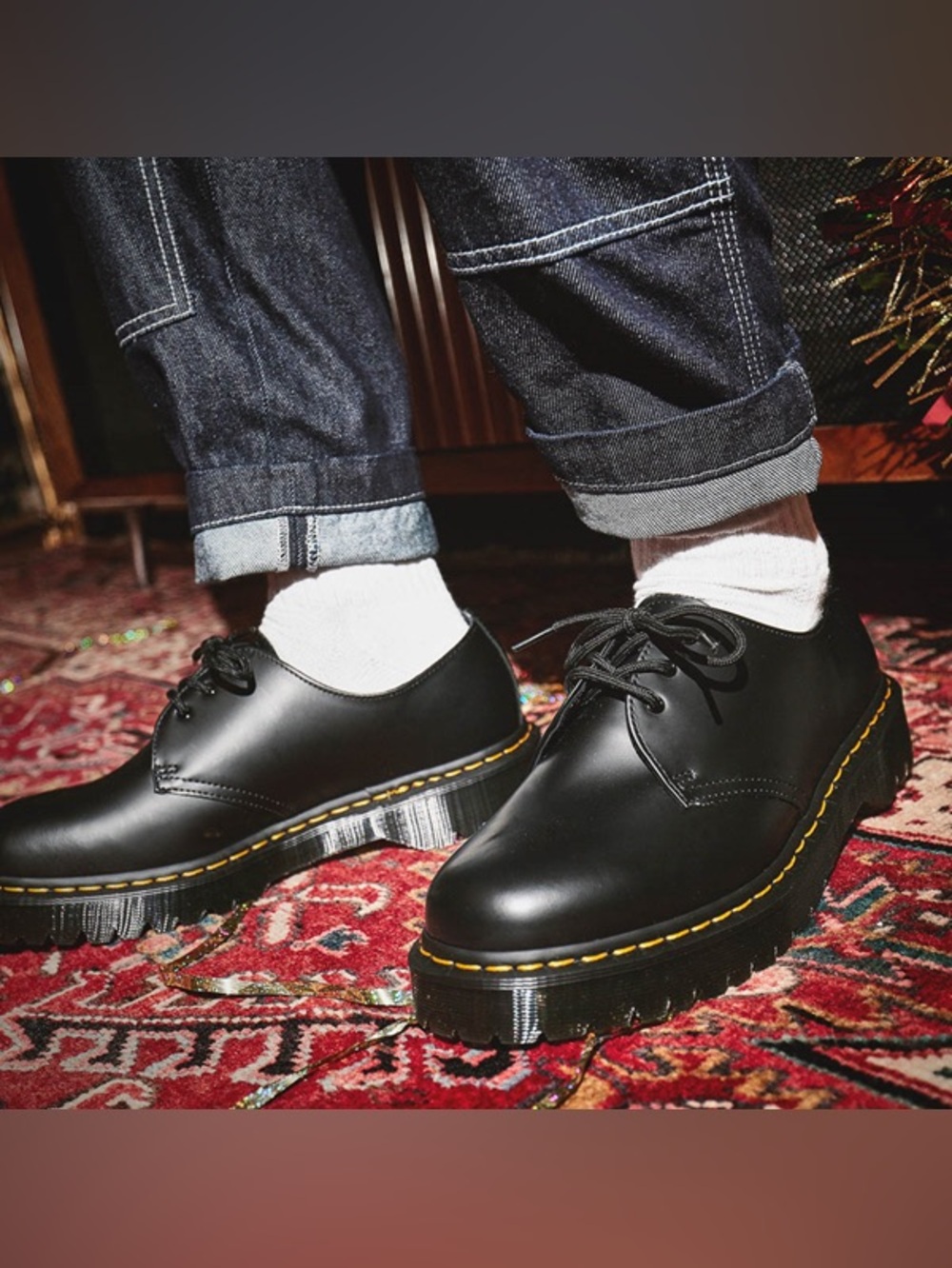 Dr. martens 1461 Bed Smooth Leather Oxford Shoes loafers black doc